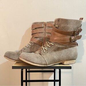 Ardene Tan Lace Up Boots